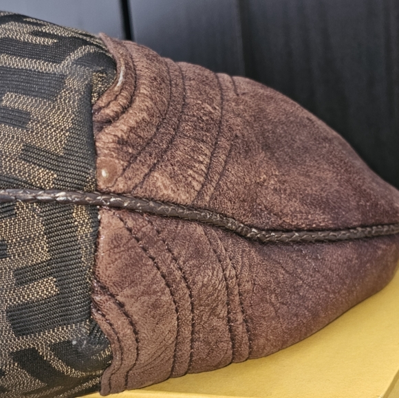 Fendi Tobacco Brown Zucca Canvas Spy Hobo Bag - Picture 6 of 16